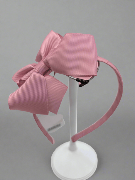 Classic Bow Hairband - Rose Pink - Princess and the Pea Boutique