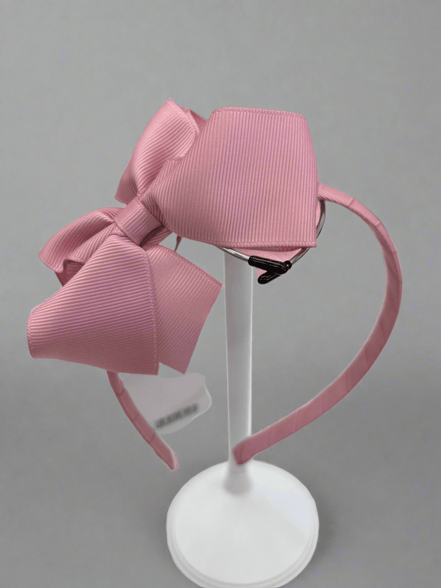 Classic Bow Hairband - Rose Pink - Princess and the Pea Boutique