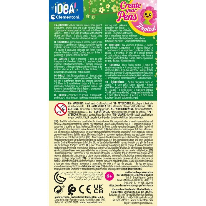 Clementoni - Idea Create Your Pens - Tropical - Princess and the Pea Boutique