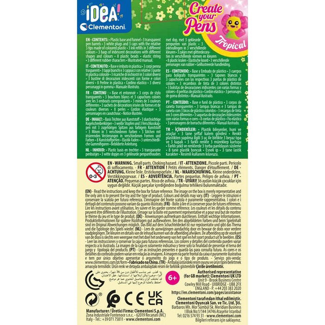 Clementoni - Idea Create Your Pens - Tropical - Princess and the Pea Boutique