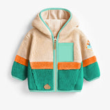 Colorblock plush jacket, baby - Princess and the Pea Boutique