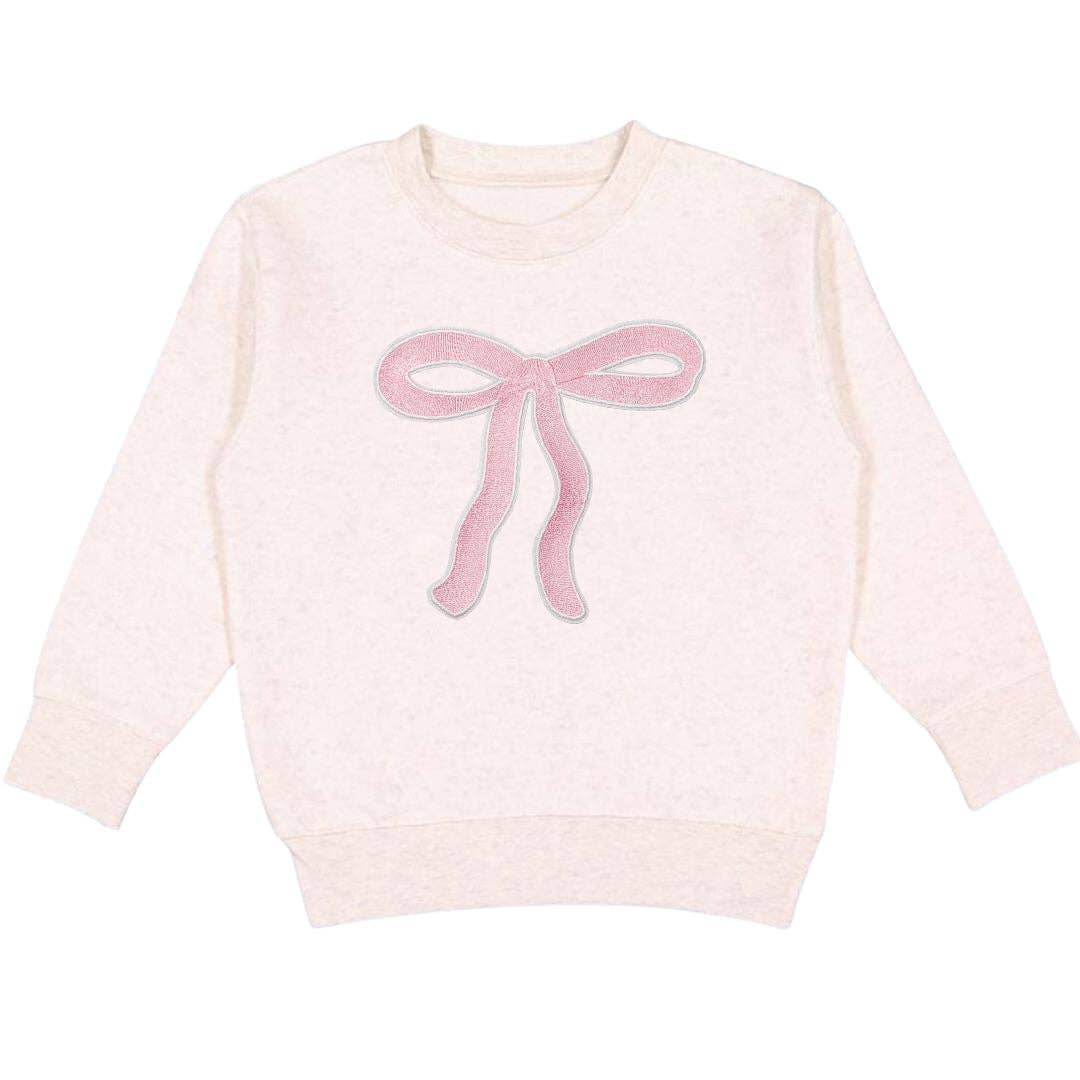 Coquette Bow Patch Sweatshirt - Princess and the Pea Boutique