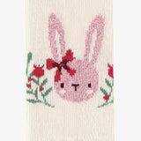 Cream tights with bunny pattern - Princess and the Pea Boutique