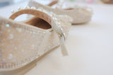 Crystal Princess Bow & Pearl Mary Jane Shoes - Princess and the Pea Boutique