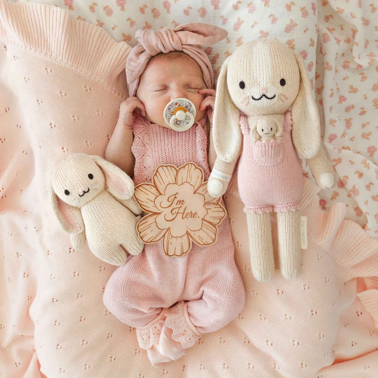 Cuddle + Kind Baby Briar the bunny little (peony pink) - Princess and the Pea Boutique