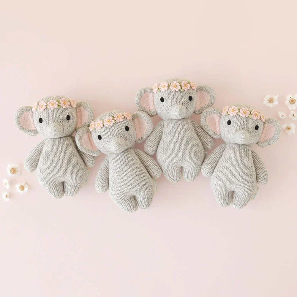 cuddle + kind Baby elephant (blush floral) - Princess and the Pea Boutique