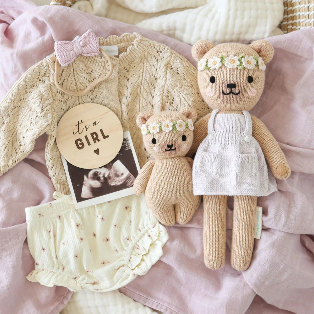 cuddle + kind Baby honey bear (ivory floral) - Princess and the Pea Boutique