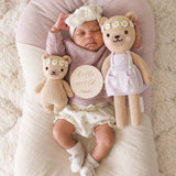 cuddle + kind Baby honey bear (ivory floral) - Princess and the Pea Boutique