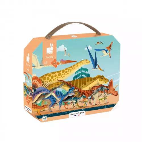 Janod 100 Piece Children’s Jigsaw Puzzle PANORAMIC DINO