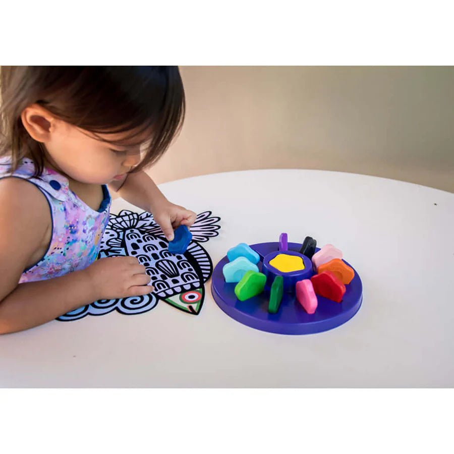 Djeco 12 Flower crayons for toddlers - Princess and the Pea Boutique