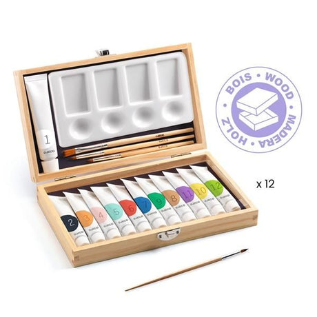 Djeco 12 Gouaches - Artist’s box - Princess and the Pea Boutique