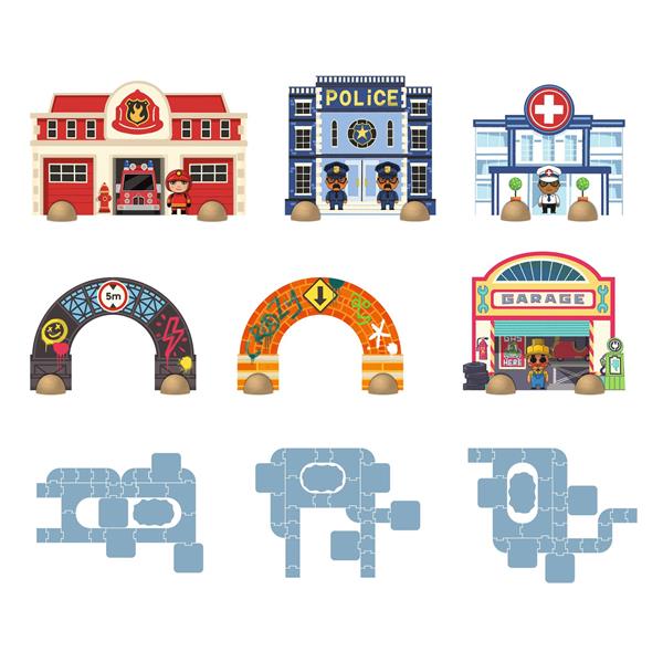 Djeco Crazy Motors - Puzzle'Up City Giant 33 Pieces - Princess and the Pea Boutique