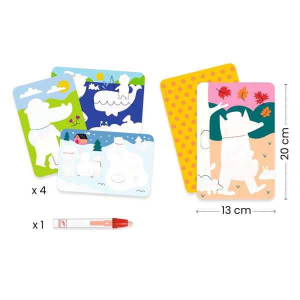 Djeco Magic Colouring - 4 seasons - Princess and the Pea Boutique