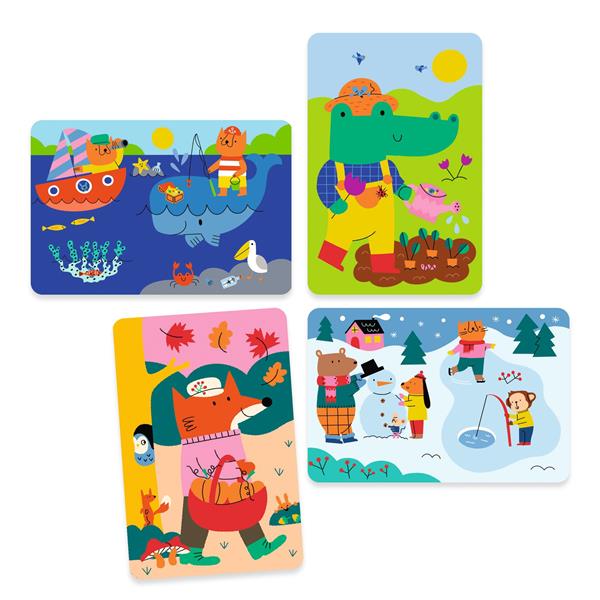 Djeco Magic Colouring - 4 seasons - Princess and the Pea Boutique