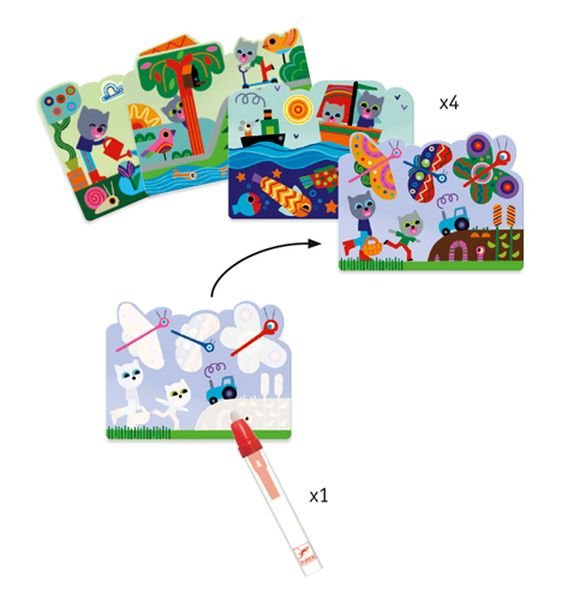 Djeco Magic Colouring - Hidden in the garden - Princess and the Pea Boutique