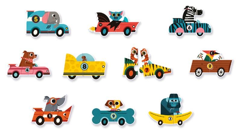 Djeco Puzzle duo / Racing cars - Princess and the Pea Boutique