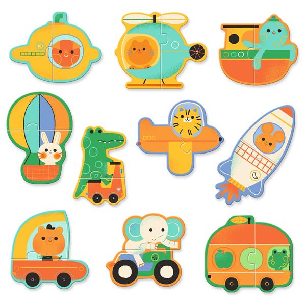 Djeco Puzzle Duo / Vehicles - Princess and the Pea Boutique