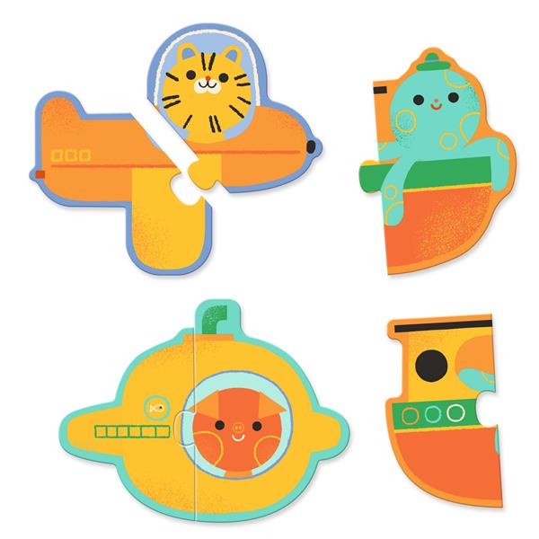 Djeco Puzzle Duo / Vehicles - Princess and the Pea Boutique