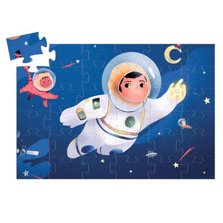 Djeco Silhouette Puzzle - An astronaut on the moon / 36 pcs - Princess and the Pea Boutique