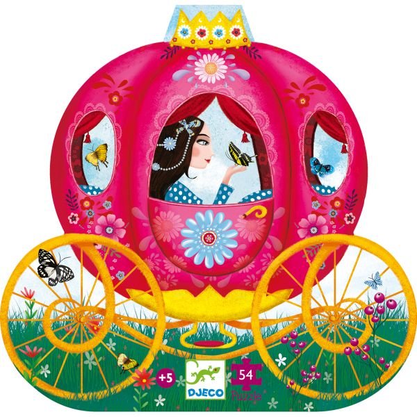 Djeco Silhouette Puzzle - Elise's carriage / 54 pcs - Princess and the Pea Boutique