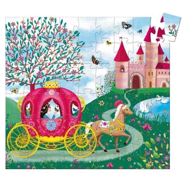 Djeco Silhouette Puzzle - Elise's carriage / 54 pcs - Princess and the Pea Boutique