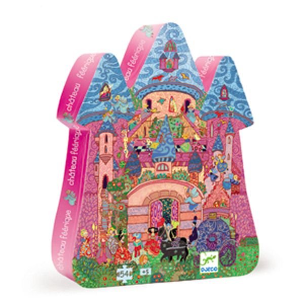 Djeco Silhouette Puzzle - Fairy castle / 54 pcs - Princess and the Pea Boutique