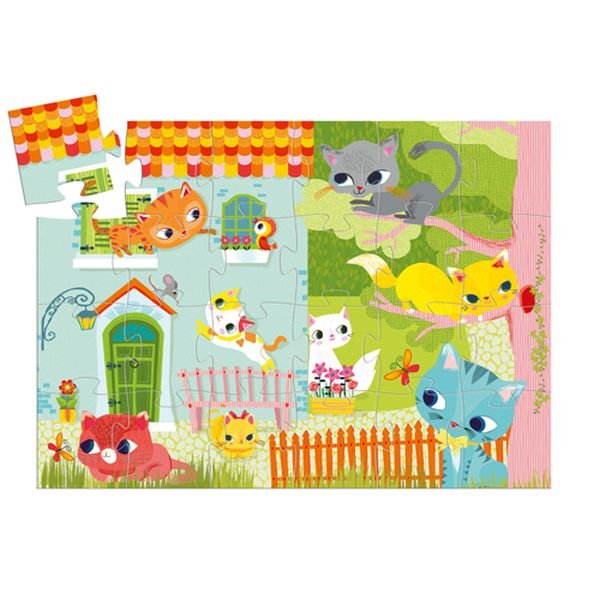 Djeco Silhouette Puzzle - Pachat and his friends / 24 pcs - Princess and the Pea Boutique