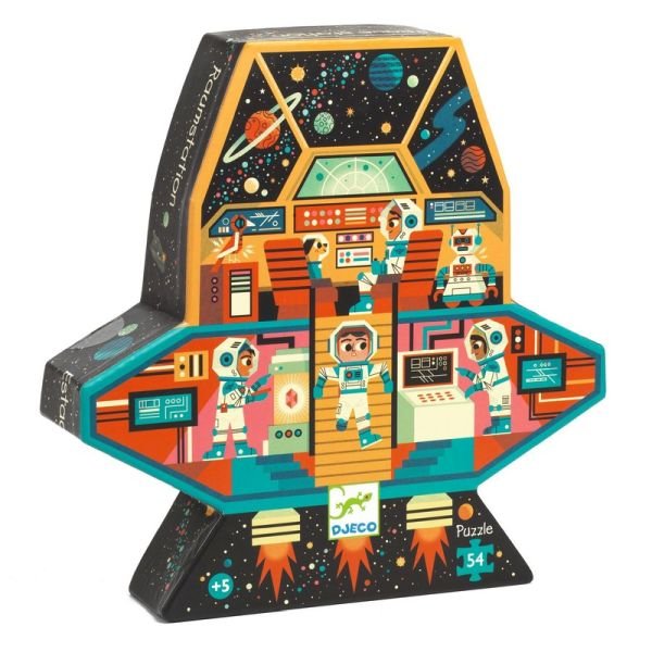 Djeco Silhouette Puzzle - Space station / 54 pcs - Princess and the Pea Boutique