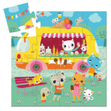 Djeco Silhouette Puzzle - The ice cream truck / 16 pcs - Princess and the Pea Boutique