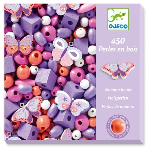 Djeco Wooden Beads - Butterflies - Princess and the Pea Boutique