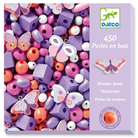 Djeco Wooden Beads - Butterflies - Princess and the Pea Boutique