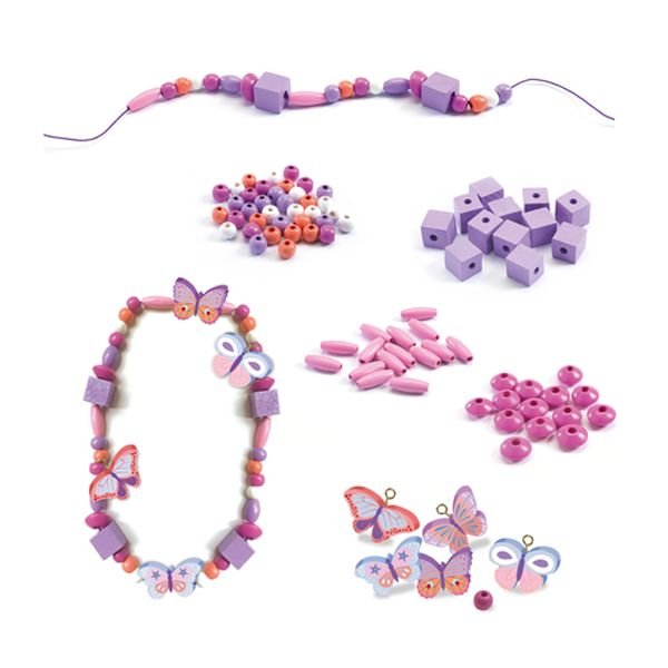 Djeco Wooden Beads - Butterflies - Princess and the Pea Boutique