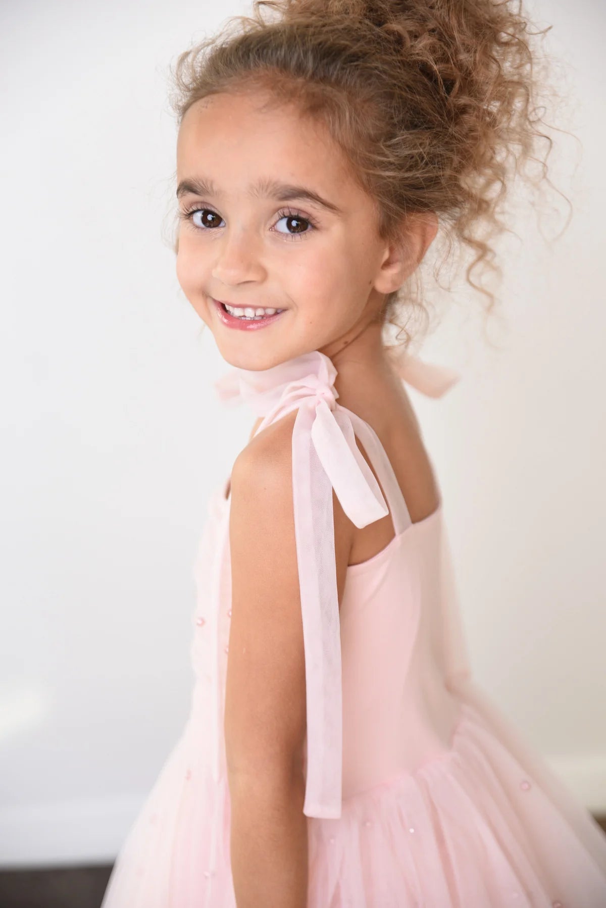 DOLLY Pearl Tulle Ballerina Dress - Dolly Pink - Princess and the Pea Boutique
