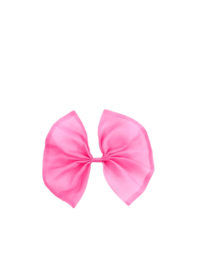 DOLLY PINK PLEASE! Big Organza Hair Bow Aurora Bubblegum pink - Princess and the Pea Boutique
