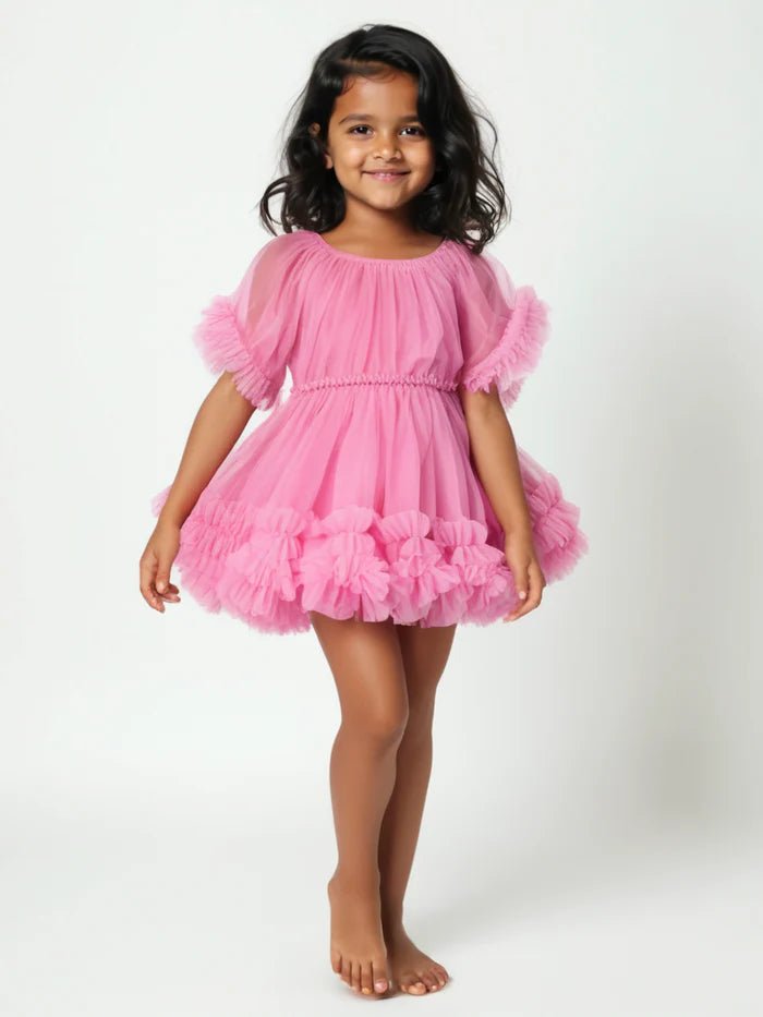 Dolly PINK PLEASE! Frilly Dress - Aurora Bubblegum Pink - Princess and the Pea Boutique