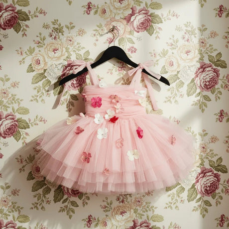 DOLLY Potpourri Tulle Ballerina Dress - Dolly Pink - Princess and the Pea Boutique
