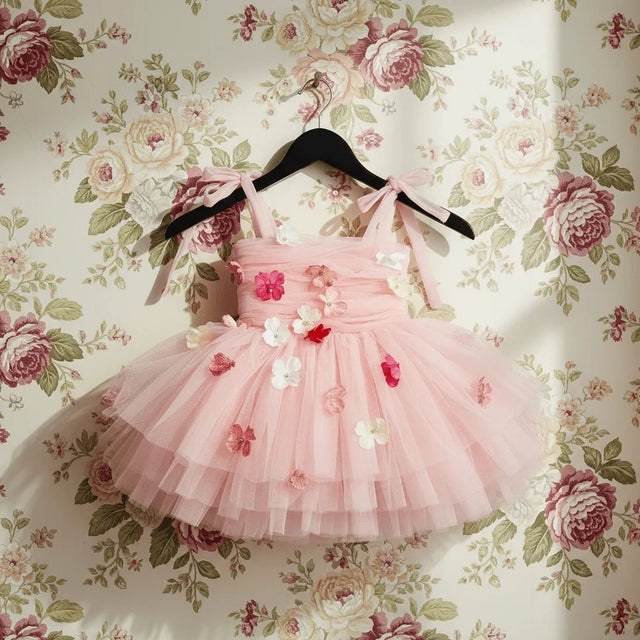 DOLLY Potpourri Tulle Ballerina Dress - Dolly Pink - Princess and the Pea Boutique