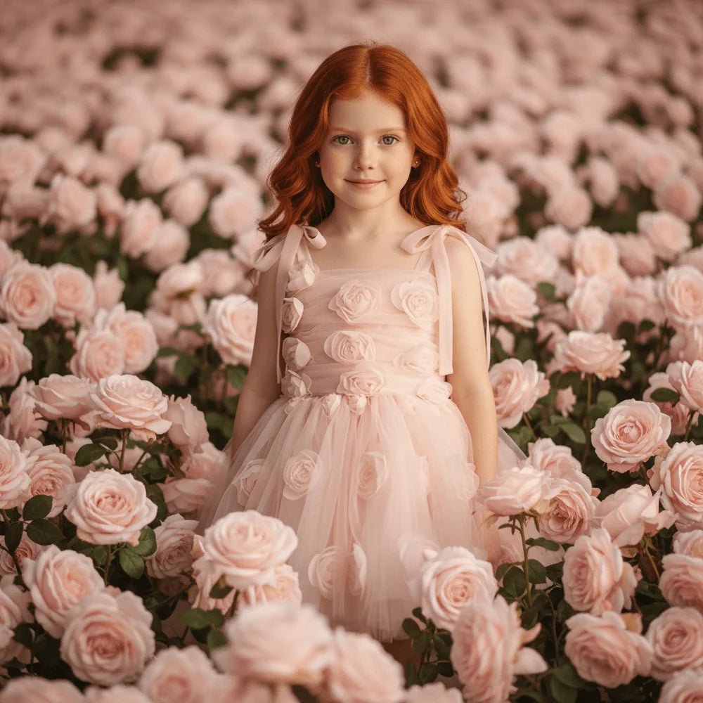 DOLLY The Rose Garden Tulle Ballerina Dress - Dolly Pink - Princess and the Pea Boutique