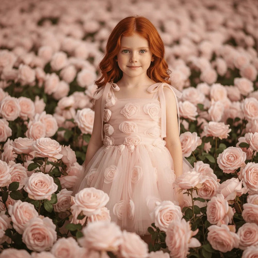 DOLLY The Rose Garden Tulle Ballerina Dress - Dolly Pink - Princess and the Pea Boutique