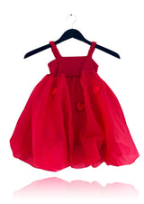 DOLLY World Heart Ballon Organza Dress with Cotton Body - Red - Princess and the Pea Boutique