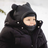 Calikids Knit Balaclava Bear - Black