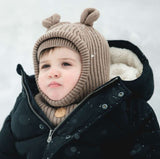 Calikids Knit Bear Soft Touch Balaclava - Mocha