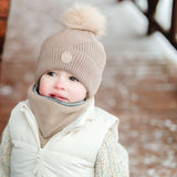 Calikids Knit PomPom Beanie - Mocha