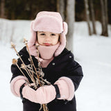 Calikids Faux Fur Cuff Waterproof Mitten - Rose