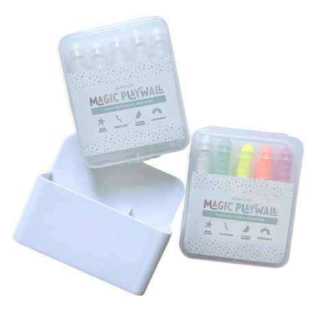 Dustless Chalk Crayons + Magnetic Holder Bundle for Magic Playwall - Princess and the Pea Boutique