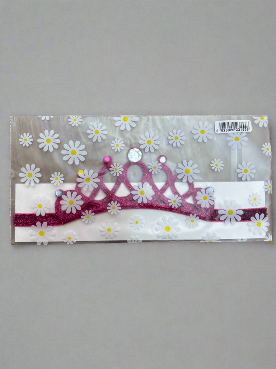 Elastic Tiara Hairband - Barbie Pink Gem - Princess and the Pea Boutique