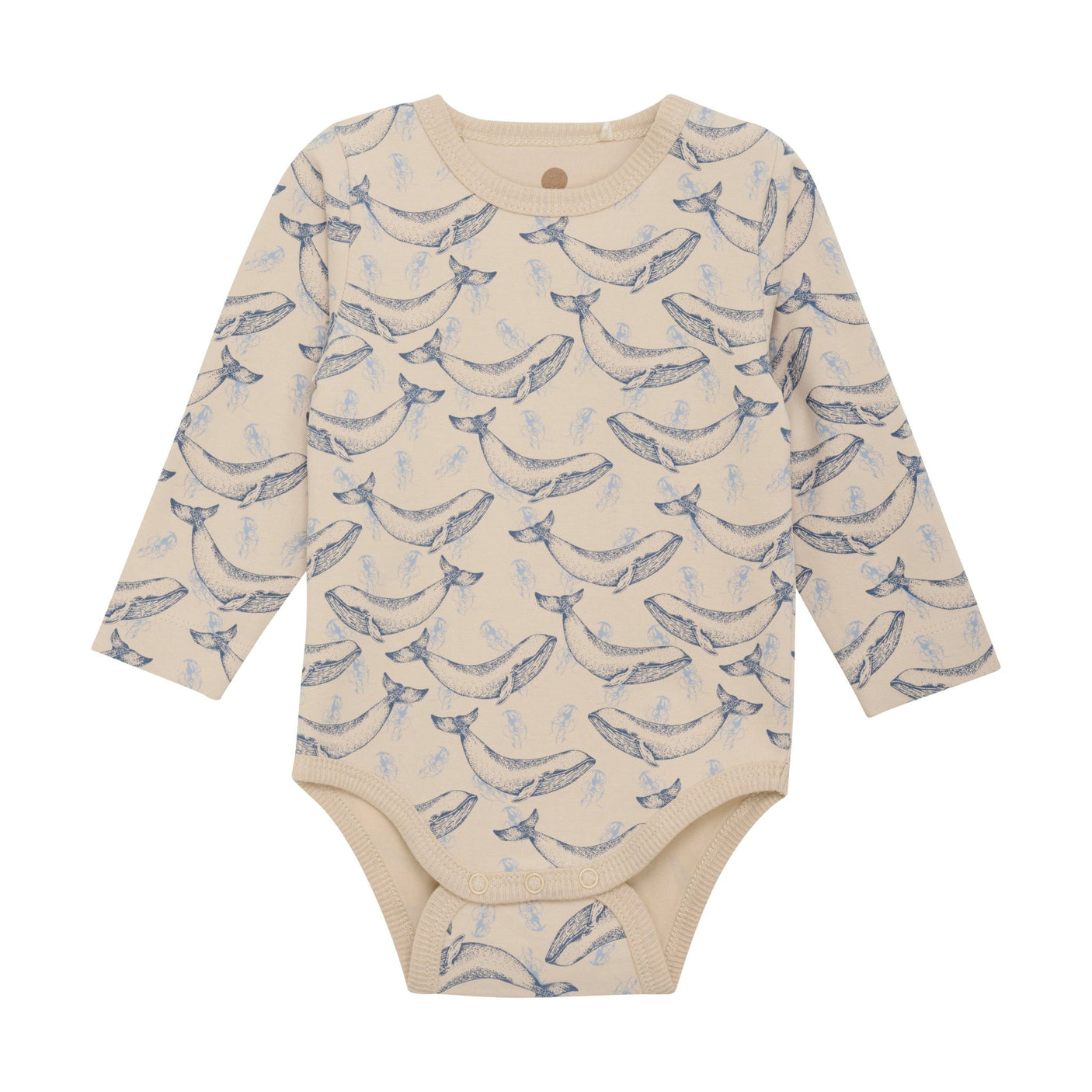 En Fant Longsleeve Body Suit - Whales - Princess and the Pea