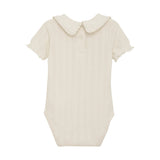 En Fant Short Sleeve Body Pointelle - Eggnog - Princess and the Pea