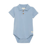 En Fant Short Sleeve Body Polo Dusty Blue - Princess and the Pea