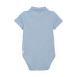 En Fant Short Sleeve Body Polo Dusty Blue - Princess and the Pea